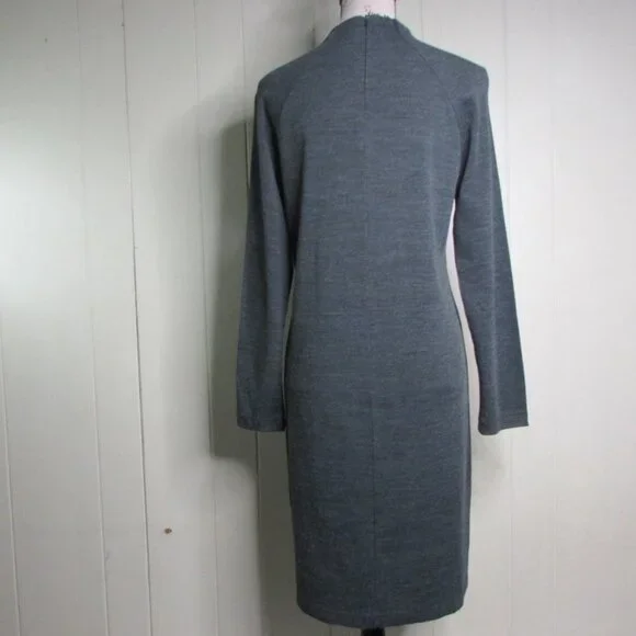 Lennie For Nina Leonard Dress S Gray Long Sleeve - Picture 8 of 12